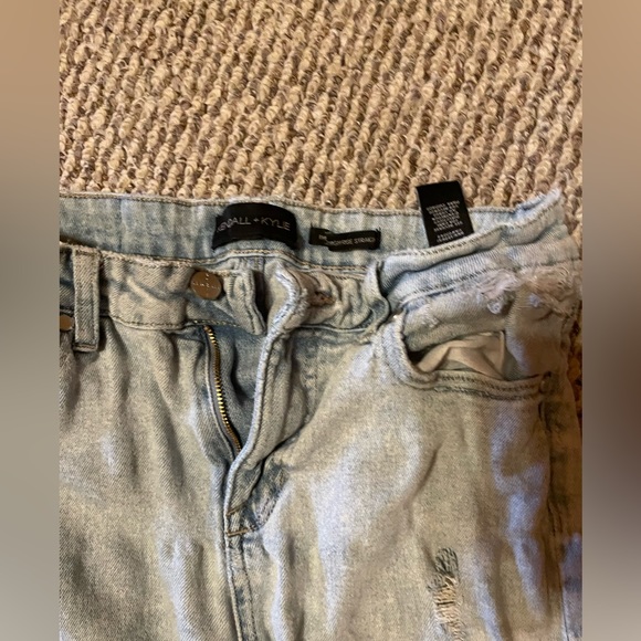 High rise straight light blue jeans front Kendall and Kylie - Picture 3 of 6